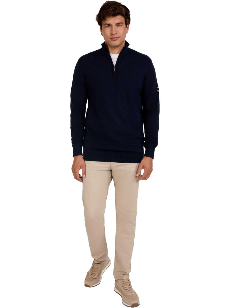 Sweat motif/style uni - respect Bleu foncé - Kiabi