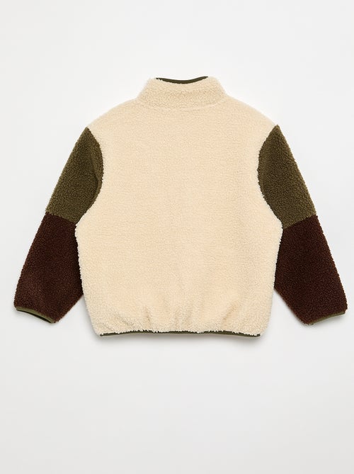 Sweat moutonné zippé à col montant - Kiabi Sweat moutonné zippé à col montant - Kiabi