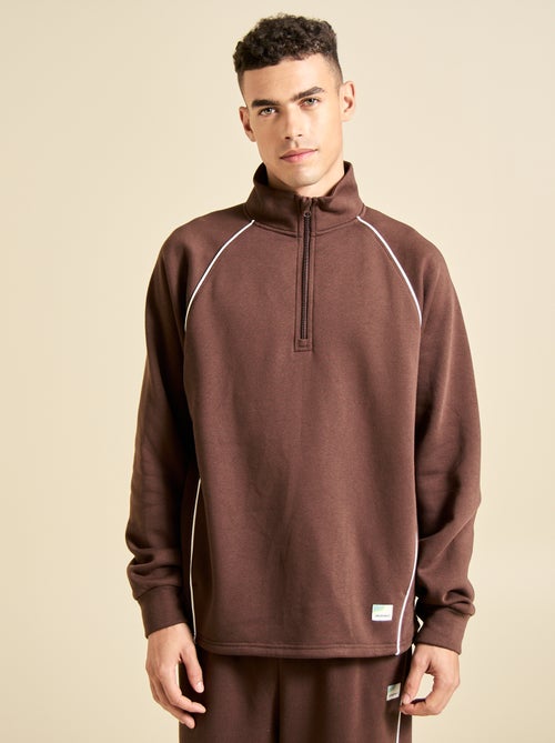Sweat multi-sport avec col camionneur zippé - (ekstract) - Kiabi Sweat multi-sport avec col camionneur zippé - (ekstract) - Kiabi