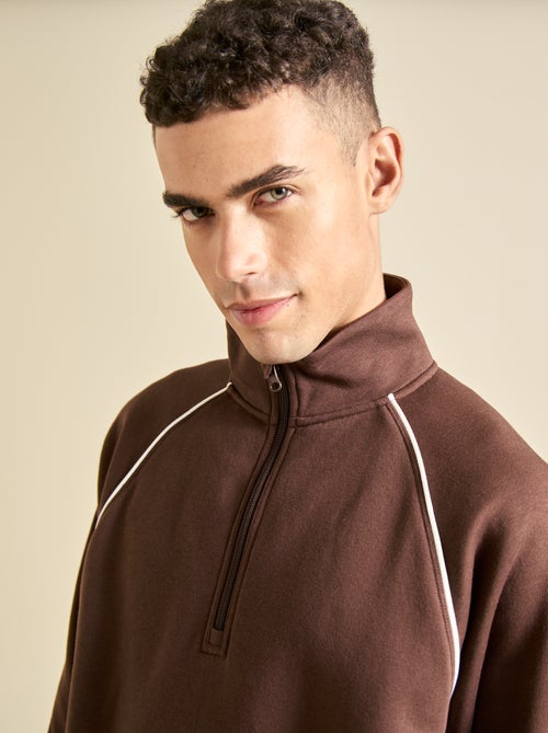 Sweat multi-sport avec col camionneur zippé - (ekstract) - Kiabi Sweat multi-sport avec col camionneur zippé - (ekstract) - Kiabi