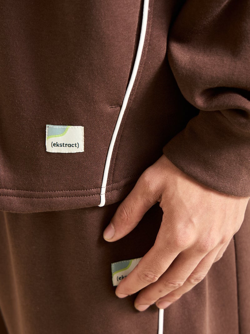 Sweat multi-sport avec col camionneur zippé - (ekstract) Marron - Kiabi