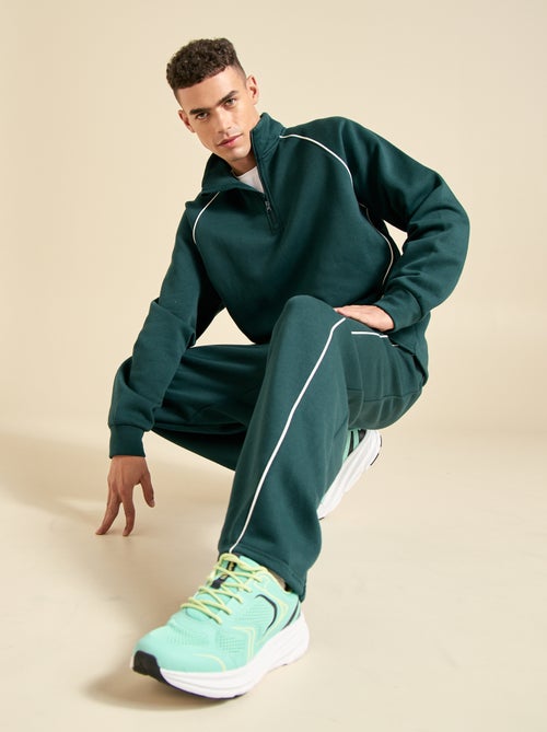 Sweat multi-sport avec col camionneur zippé - (ekstract) - Kiabi Sweat multi-sport avec col camionneur zippé - (ekstract) - Kiabi