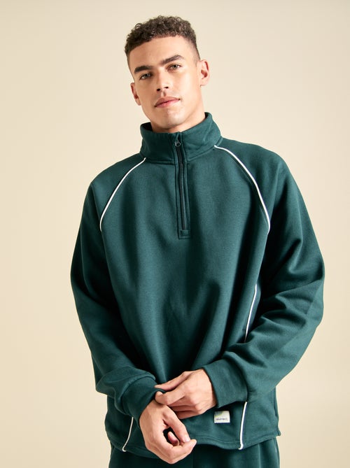 Sweat multi-sport avec col camionneur zippé - (ekstract) - Kiabi Sweat multi-sport avec col camionneur zippé - (ekstract) - Kiabi