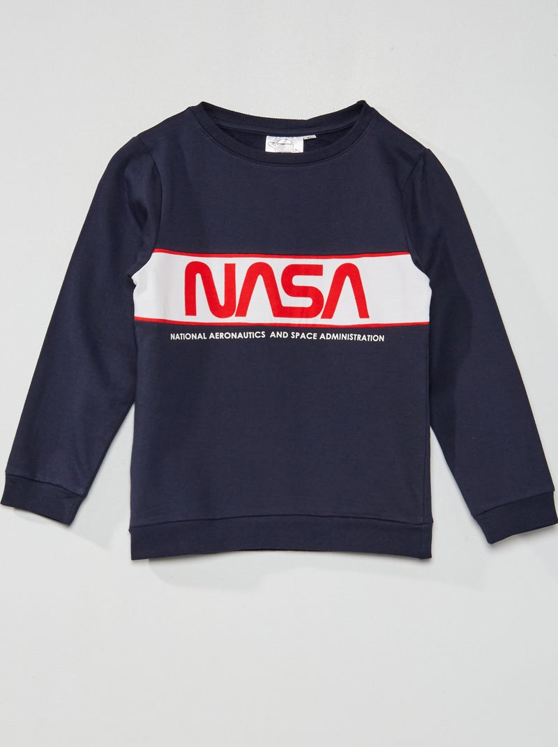 Sweat 'NASA' bleu marine - Kiabi