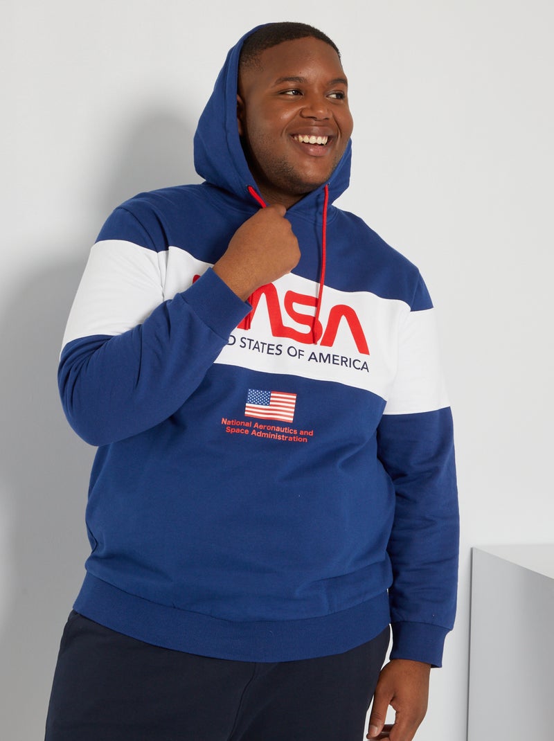 Sweat 'NASA' en molleton bleu - Kiabi