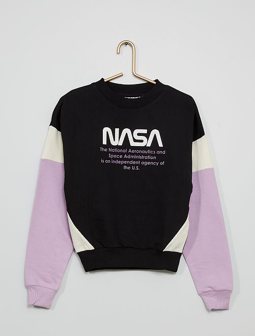 Sweat 'NASA'                             noir/blanc/violet 

