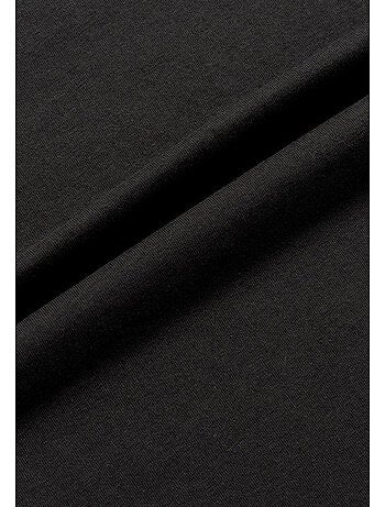 Sweat noir imprimé avec une coupe droite et à capuche ajustable