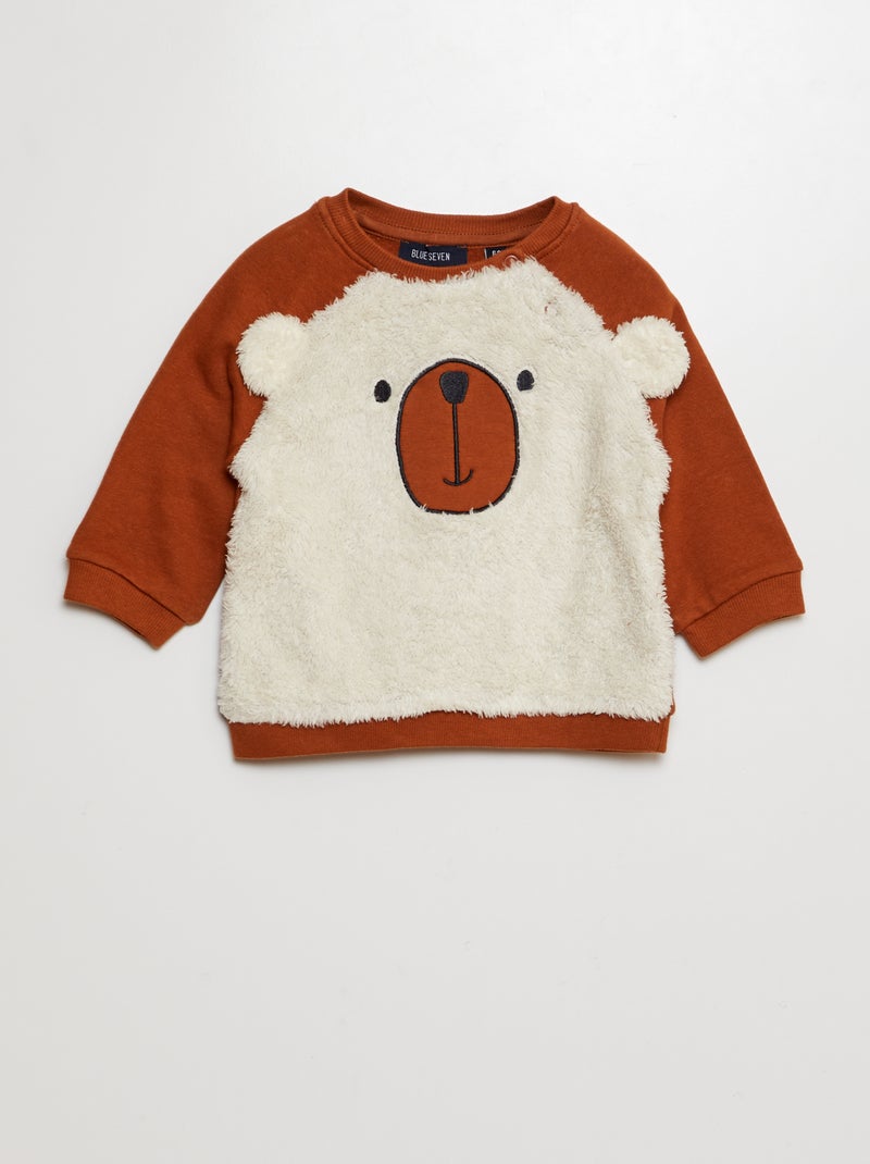 Sweat 'ours polaires' BEIGE - Kiabi