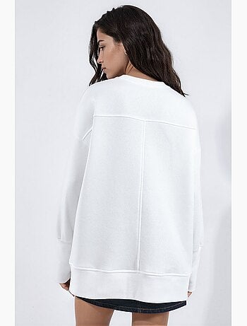 Sweat oversize à col rond avec fente devant hiccup