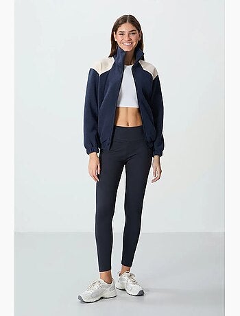 Sweat oversize à col zippé et blocs de couleur tommy