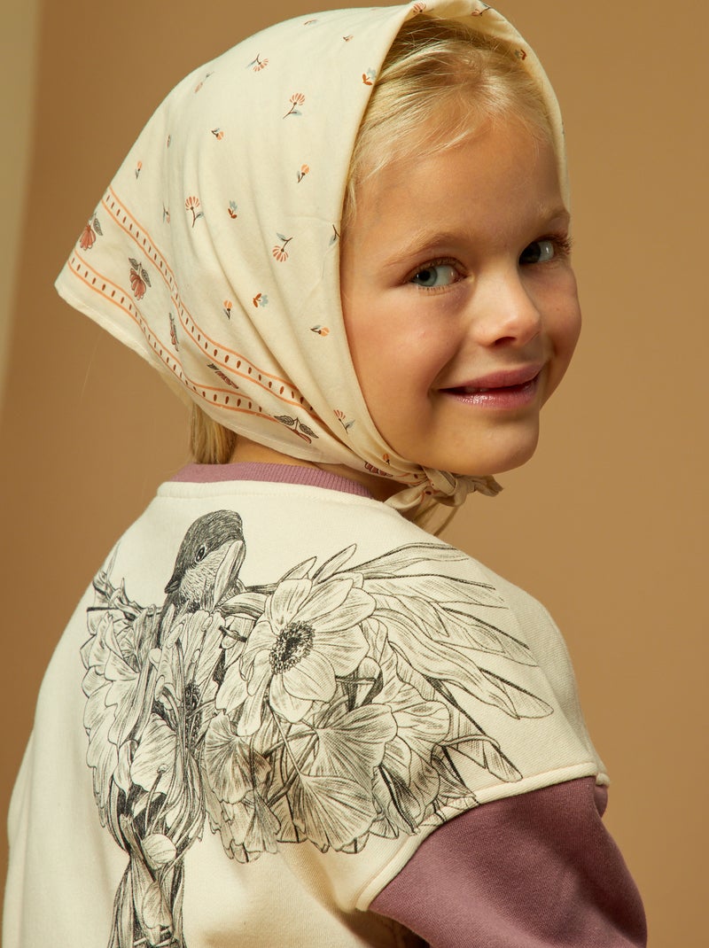 Sweat oversize contrasté X Faunesque Beige/rose - Kiabi