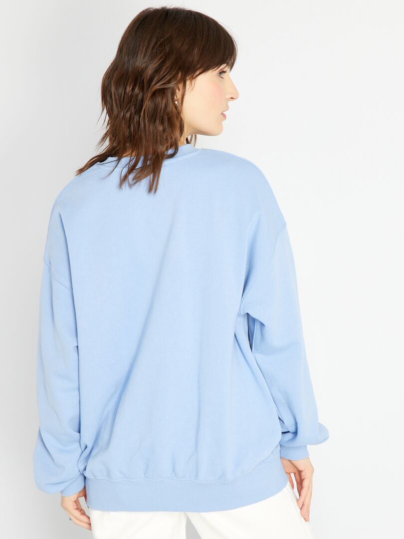 Sweat oversize en molleton Bleu - Kiabi