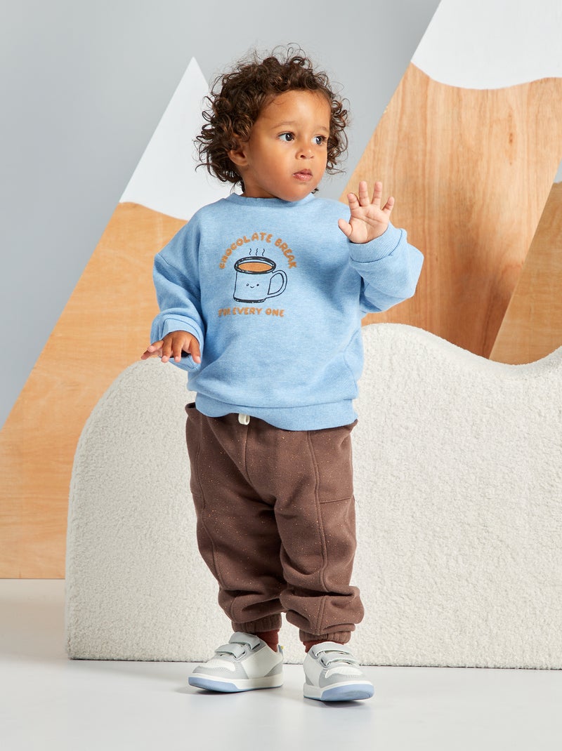 Sweat oversize en molleton léger Bleu - Kiabi