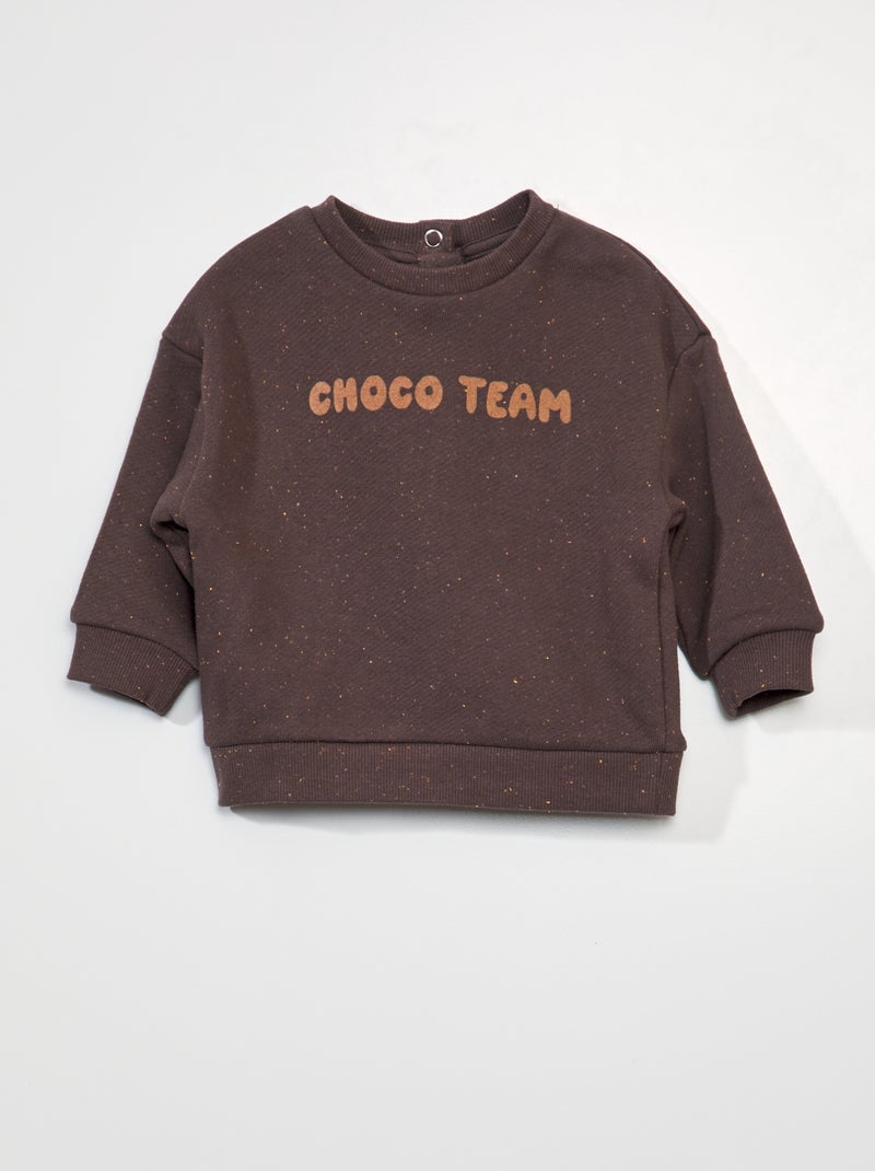 Sweat oversize en molleton léger Marron - Kiabi