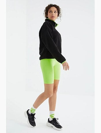 Sweat oversize en velours pelucheux à demi-zip tommy