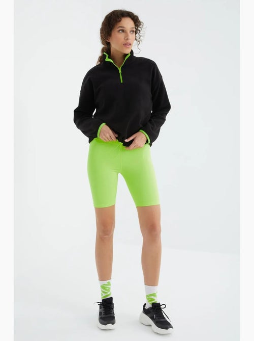 Sweat oversize en velours pelucheux à demi-zip tommy - Kiabi