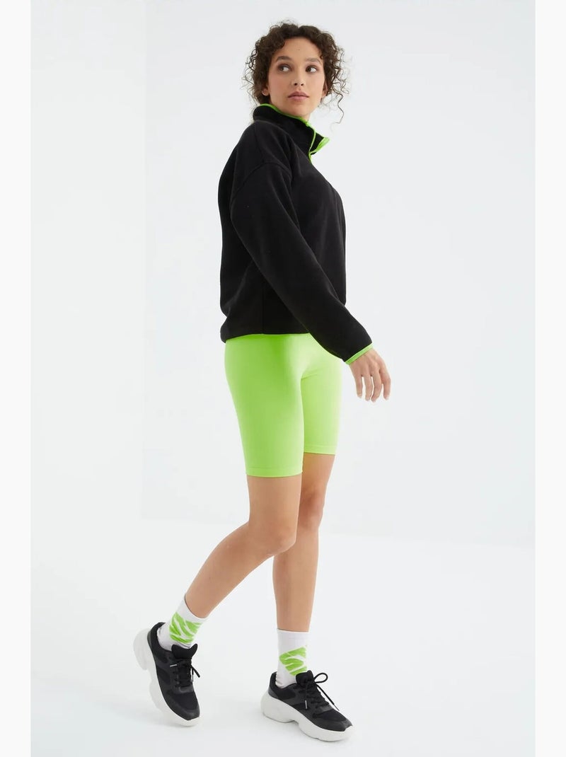 Sweat oversize en velours pelucheux à demi-zip tommy Noir - Kiabi