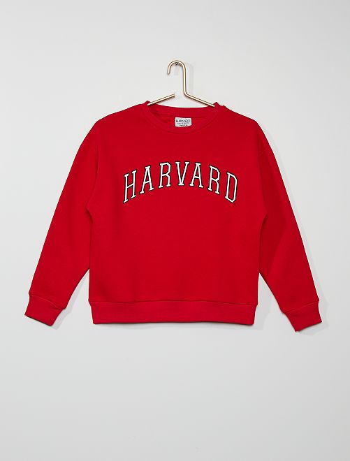 Sweat oversize 'Harvard University'                             rouge 
