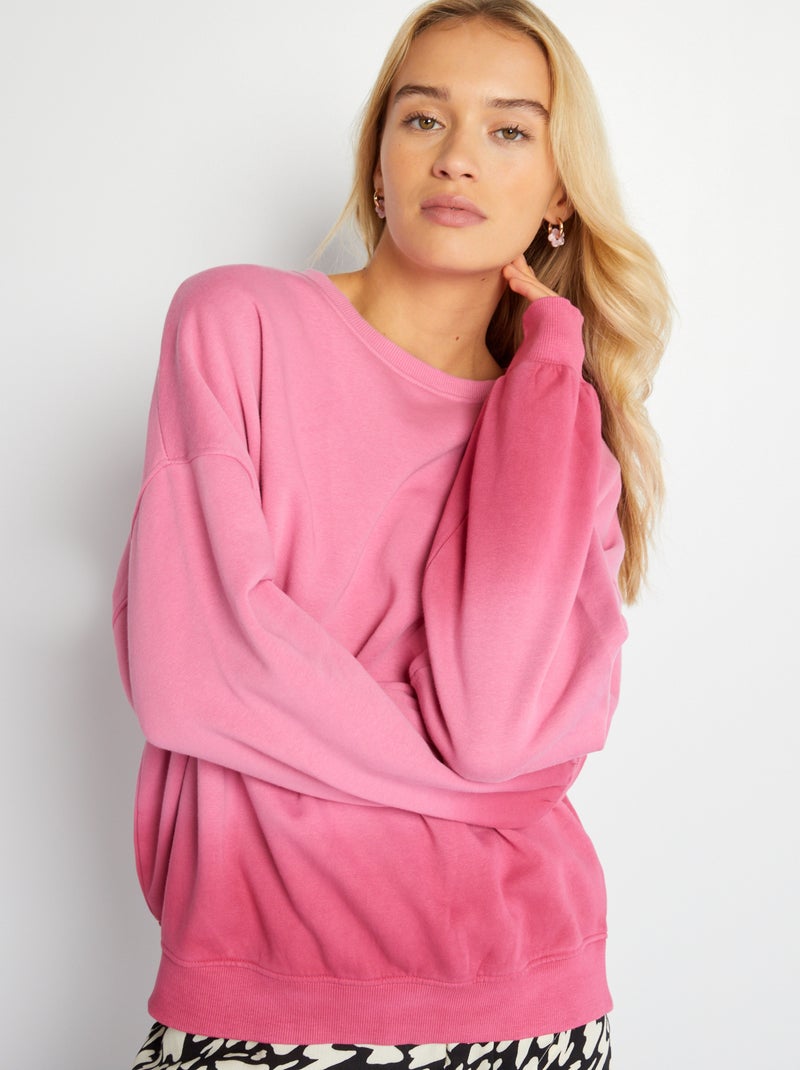 Sweat oversize tie and dye Rose - Kiabi