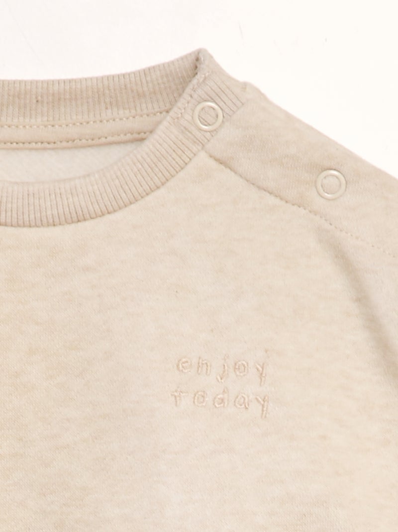 Sweat oversize uni Beige - Kiabi