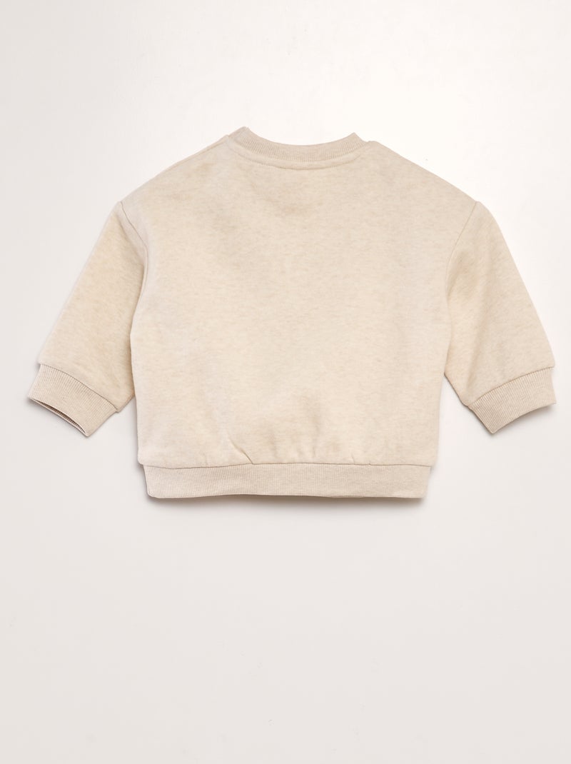 Sweat oversize uni Beige - Kiabi