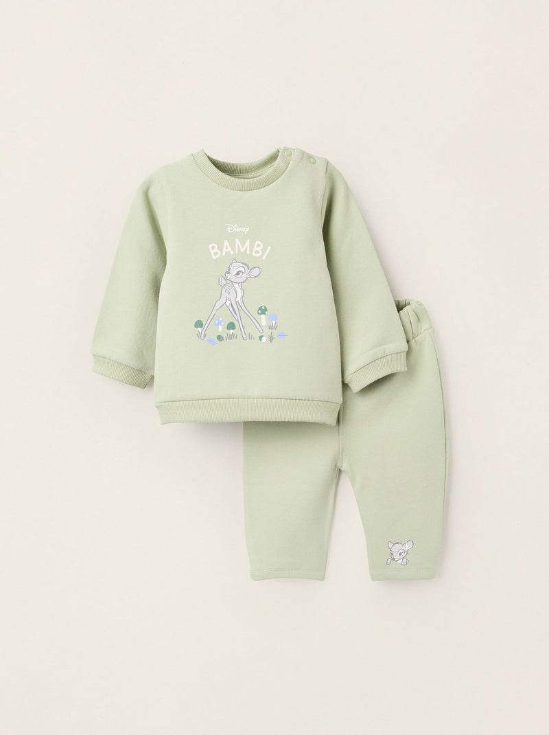 Sweat + Pantalon Bambi Vert clair - Kiabi