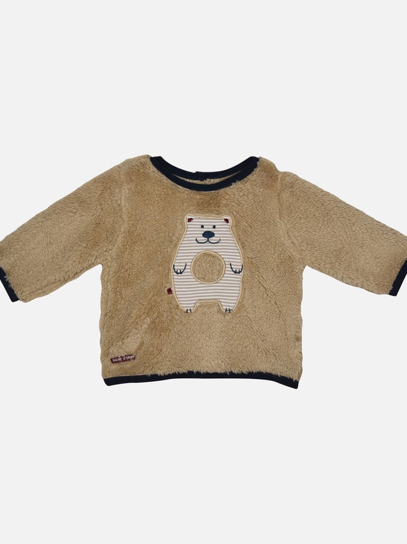 SWEAT + PANTALON + BAVOIR FULGENT Beige - Kiabi