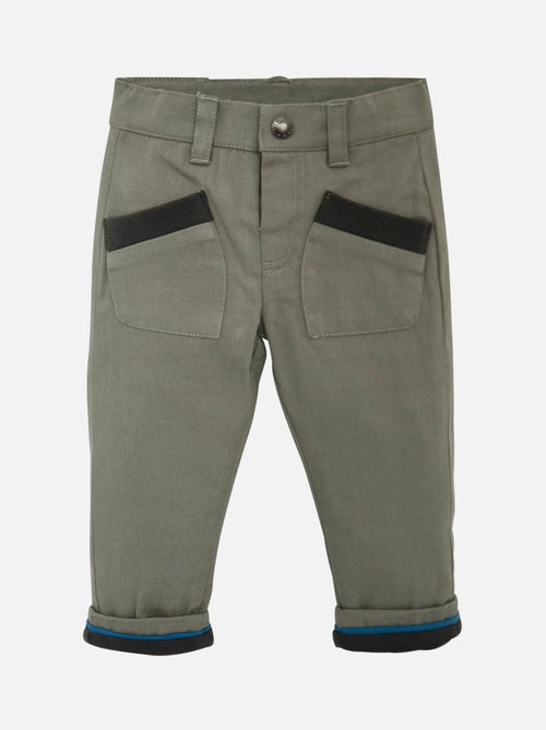 SWEAT + PANTALON BEBE GARCON KAKI - Kiabi