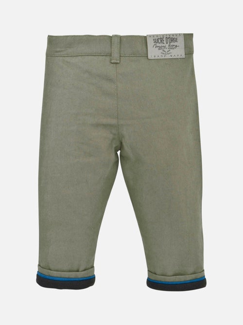 SWEAT + PANTALON BEBE GARCON KAKI - Kiabi