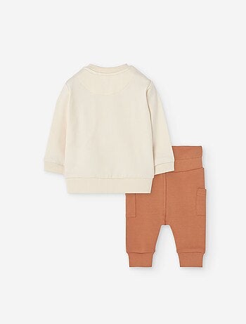 Sweat + pantalon cargo en coton