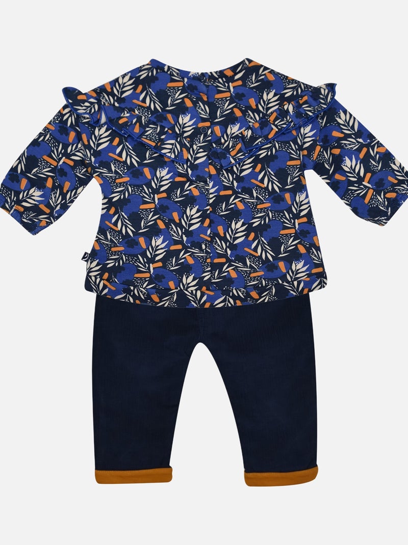 SWEAT + PANTALON + CHAUSSETTES FANELLY Bleu - Kiabi