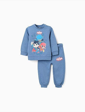 Sweat + pantalon de jogging en coton peigné avec Super Friends