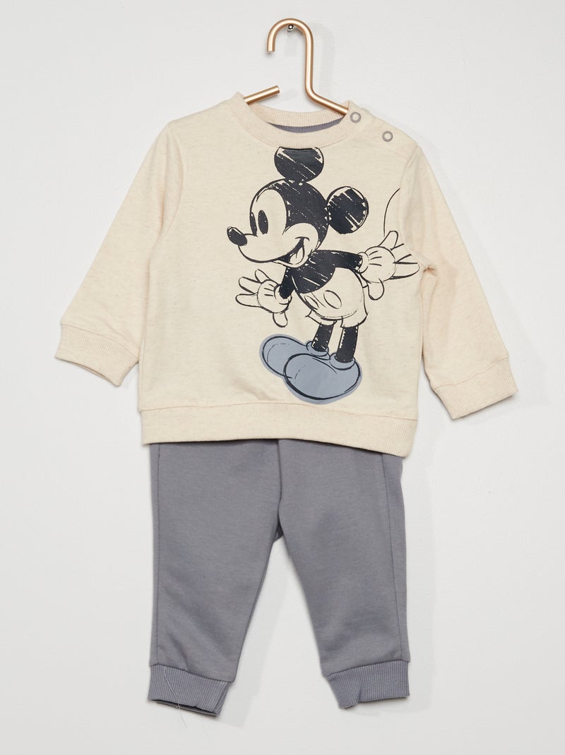 Sweat + pantalon 'Disney' beige mickey - Kiabi