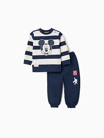 Sweat + pantalon en coton peigné avec Mickey