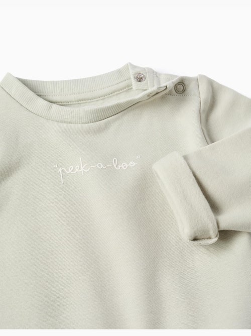 Sweat + pantalon en coton peigné - Kiabi