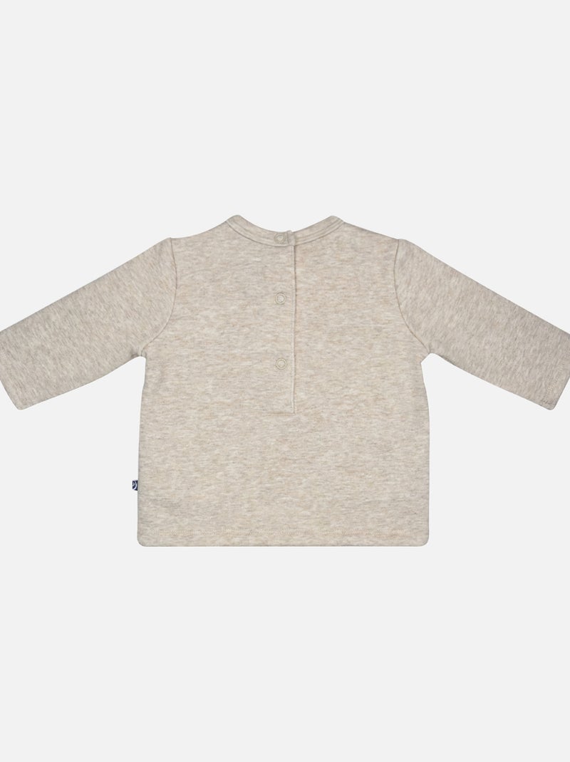 SWEAT PANTALON IANN MOLLETON BEBE Beige - Kiabi