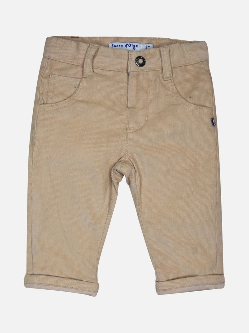 SWEAT PANTALON IANN MOLLETON BEBE Beige - Kiabi