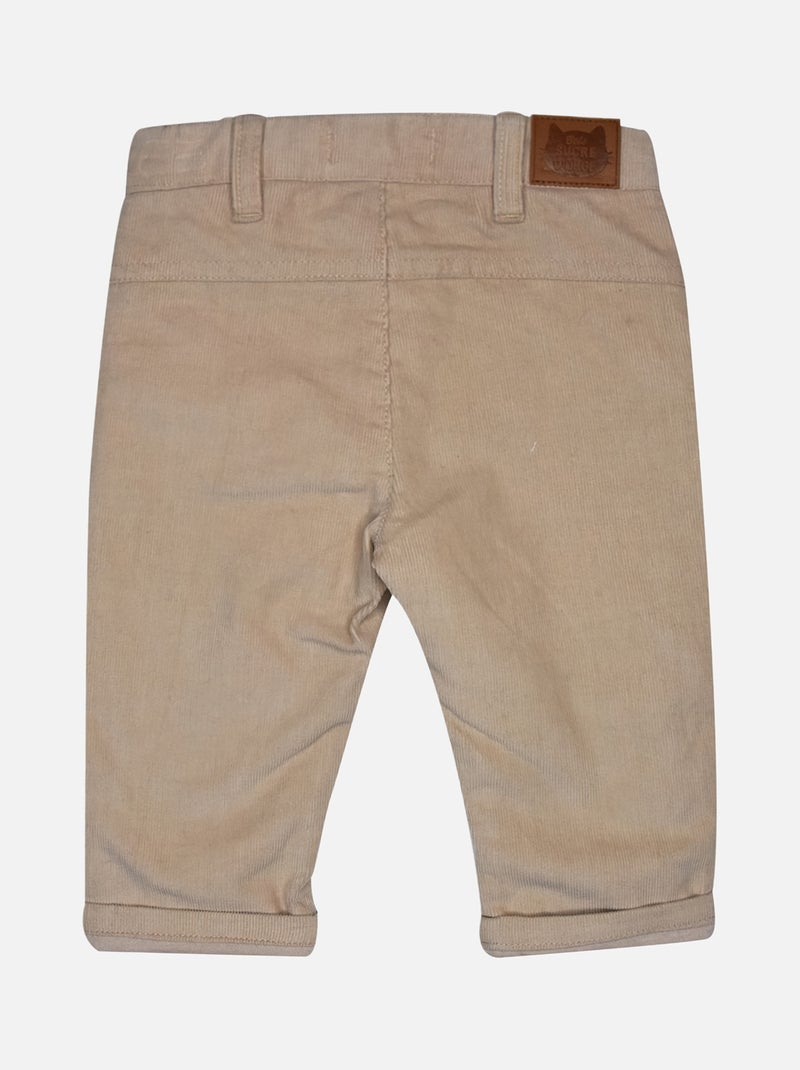 SWEAT PANTALON IANN MOLLETON BEBE Beige - Kiabi
