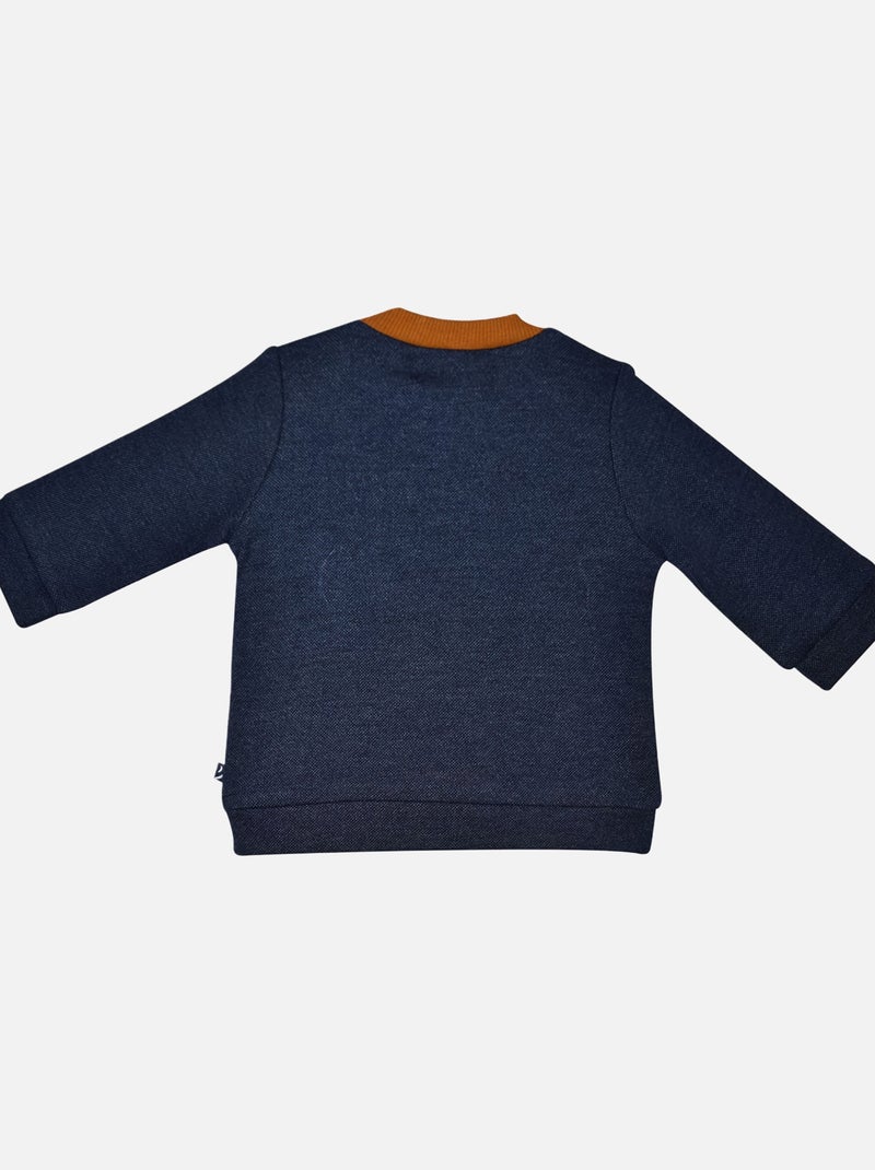 SWEAT PANTALON ILYES MOLLETON BEBE Bleu - Kiabi