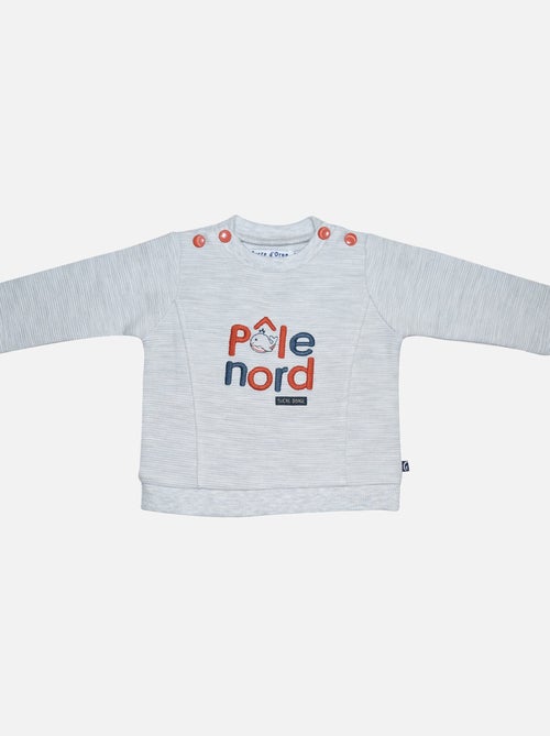 SWEAT PANTALON ISMAËL VELOURS COTELE BEBE - Kiabi