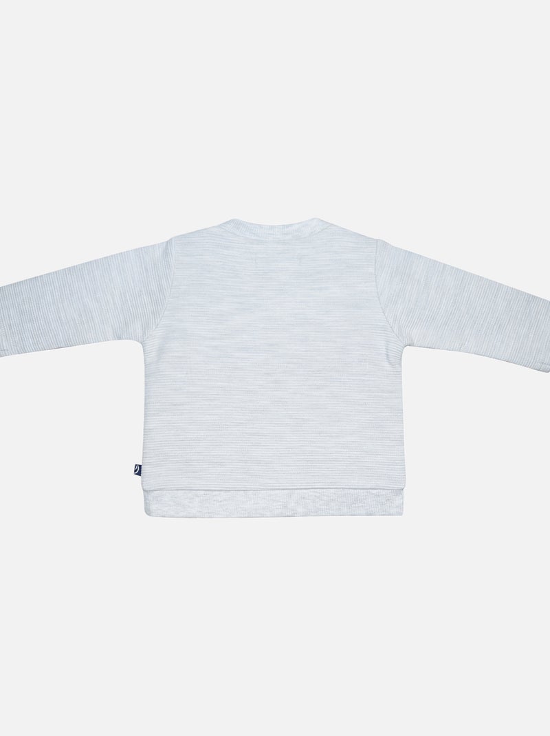 SWEAT PANTALON ISMAËL VELOURS COTELE BEBE Gris - Kiabi