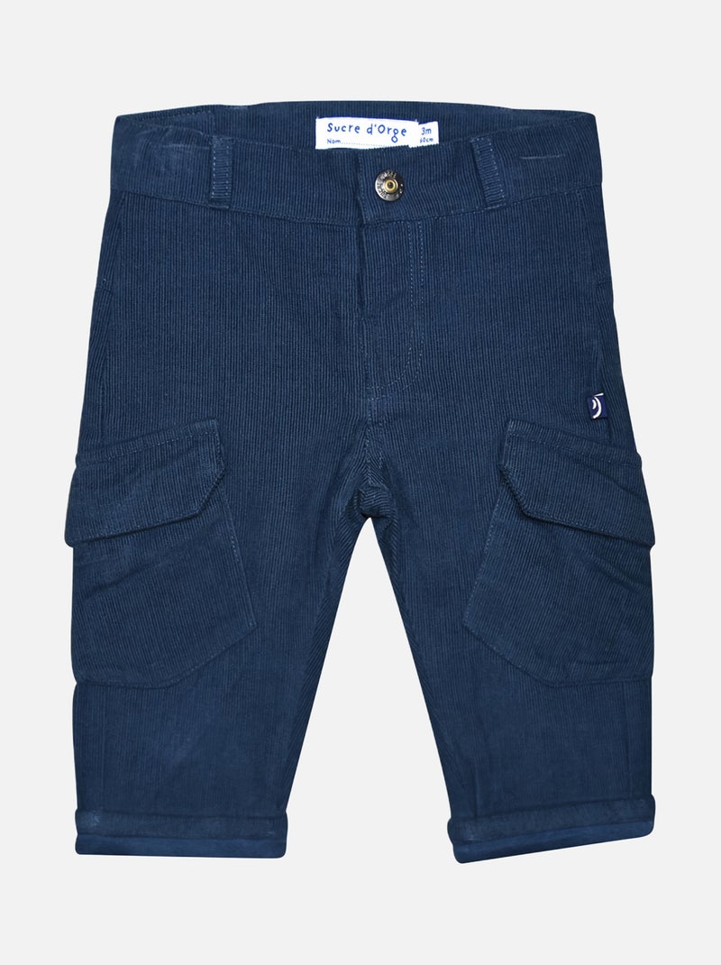 SWEAT PANTALON ISMAËL VELOURS COTELE BEBE Gris - Kiabi