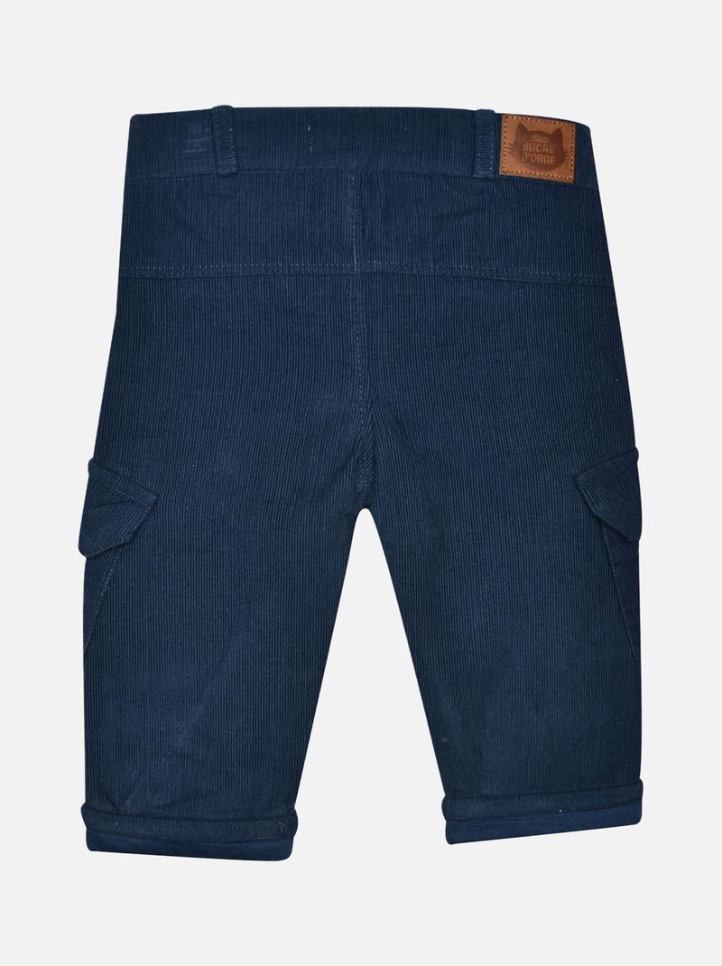 SWEAT PANTALON ISMAËL VELOURS COTELE BEBE Gris - Kiabi