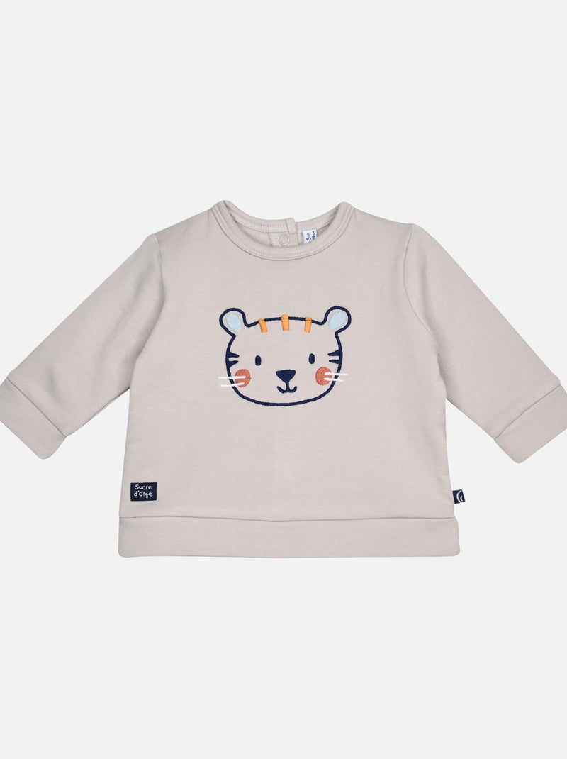 SWEAT PANTALON JAROD MOLLETON BEBE Marron - Kiabi