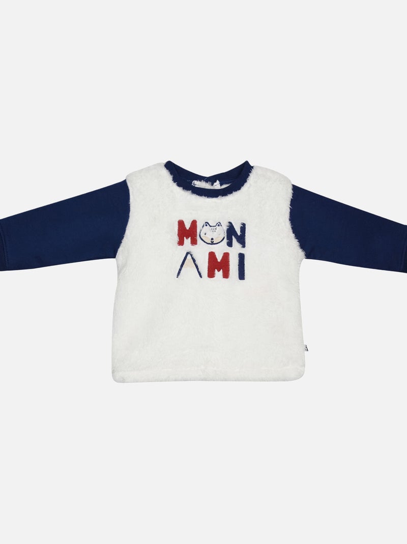 SWEAT PANTALON JOSE MAILLE BEBE Beige - Kiabi