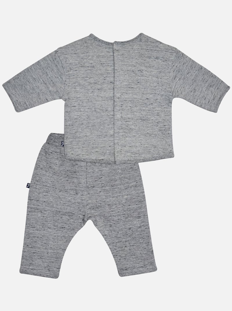 SWEAT PANTALON MAXIME MOLLETON Gris - Kiabi