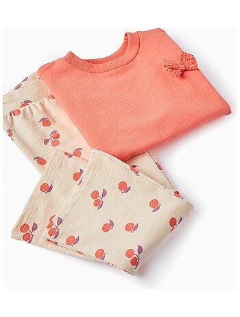 Ensemble Bébé Fille 3 Pièces Pick Ouik - Taille 6 Mois - Occasion En Très Bon état
