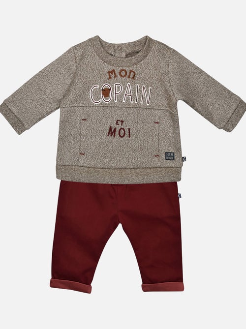 SWEAT + PANTALON TWILL FLORIBERT - Kiabi