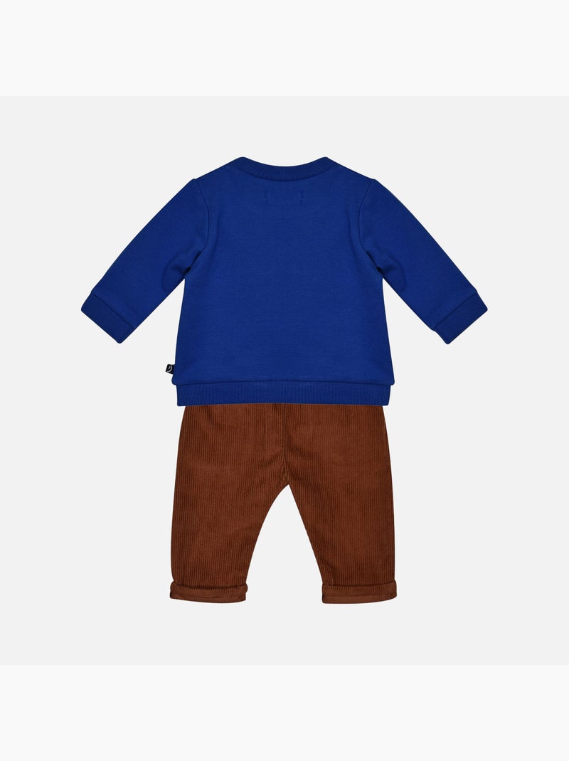 SWEAT + PANTALON VELOURS FREDERIC Marron - Kiabi