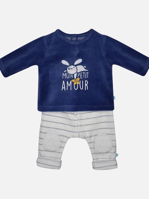 SWEAT + PANTALON VELOURS RASE FATH - Kiabi